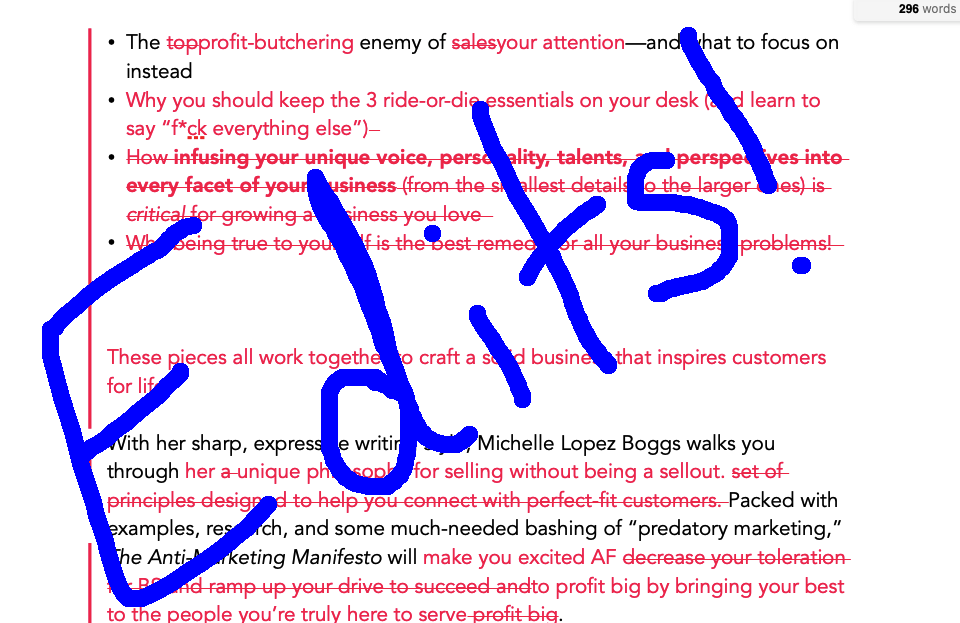 My Philosophy on Editing